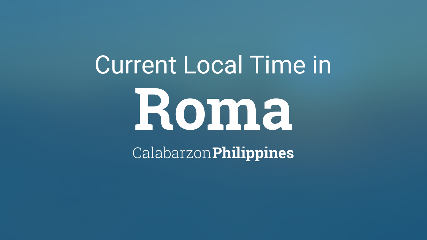 philippines to rome travel time